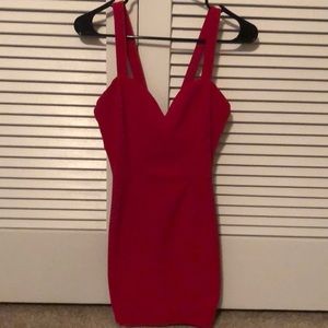 Red mini dress